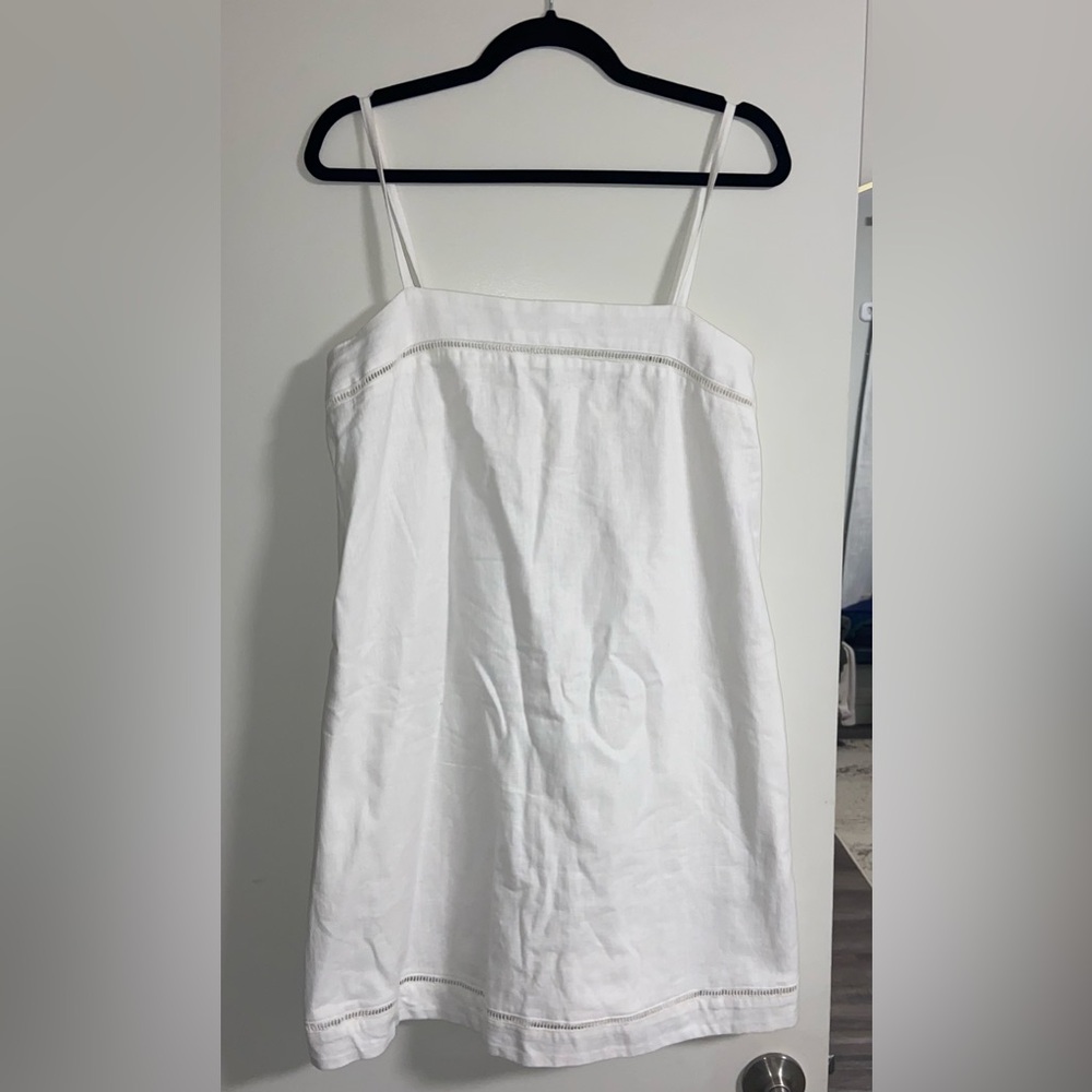 Abercrombie & Fitch White Linen Trapeze Skort Dress - Picture 2 of 6